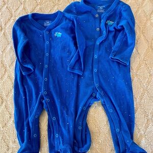 6M and 9M Carter’s Wafflee Material Onesies with Footies